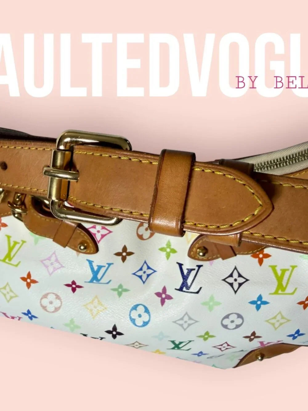 ✨ Louis Vuitton Lodge PM White Multicolore Murakami Hobo Bag ✨ - Picture 8 of 16